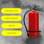 BearLOTO Fire Extinguisher Inspection Tags Monthly Recharge Notice Inspection Record for Fire Safety Security Tag - 145*75mm