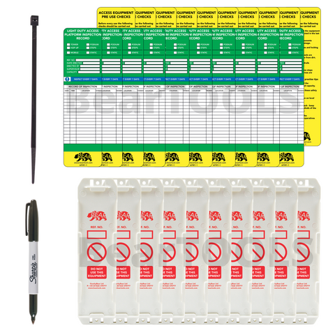 BearTOOLS Platform Safety Kit (10 Holder & 20 Tags)