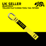 BearTOOLS Yellow Flat D-Ring Tool Tail Tethers